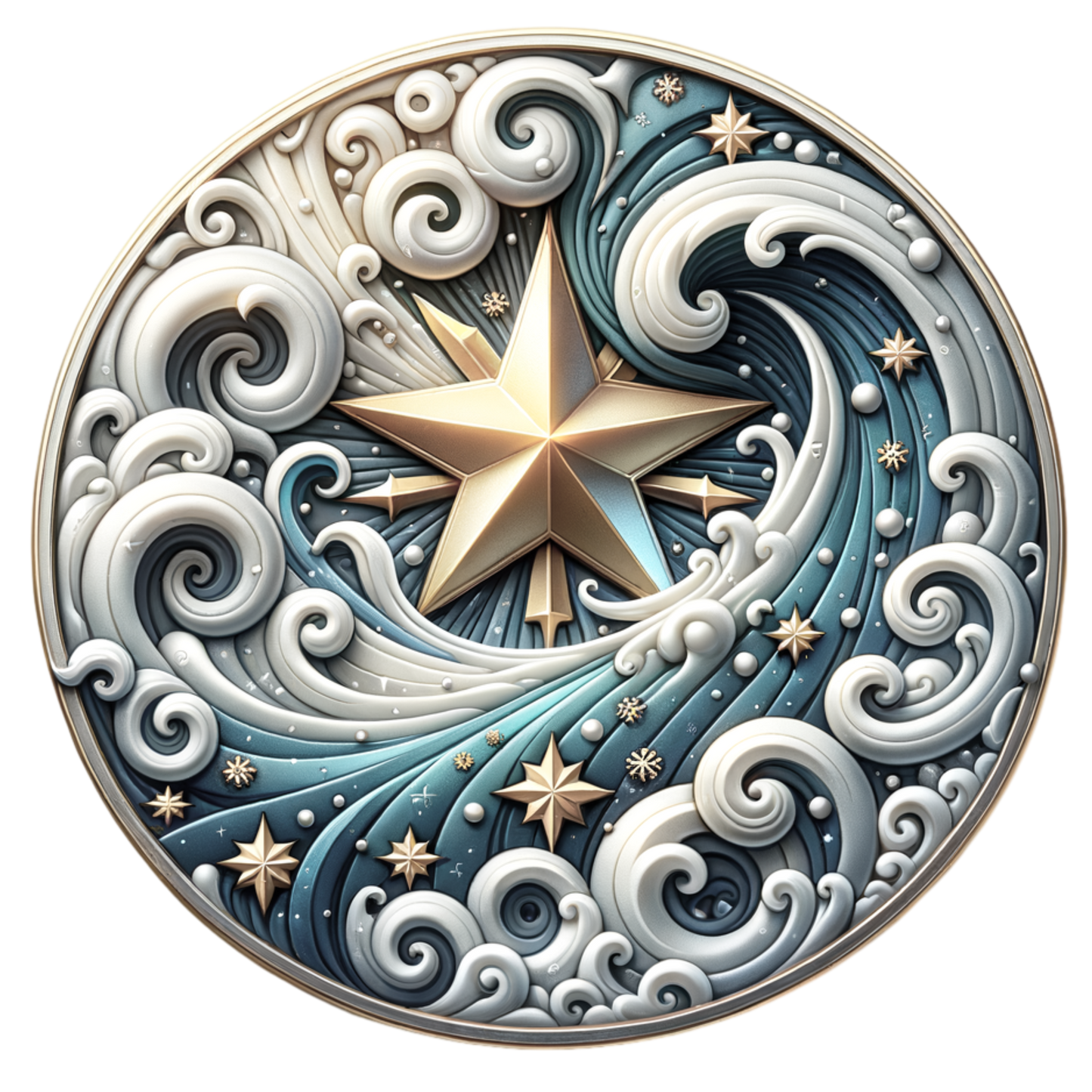 Porcelain Ornament, 3", Single Sided - Misc