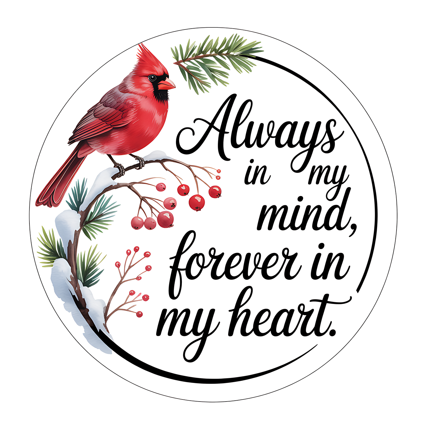 Porcelain Ornament, 3", Single Sided - Misc