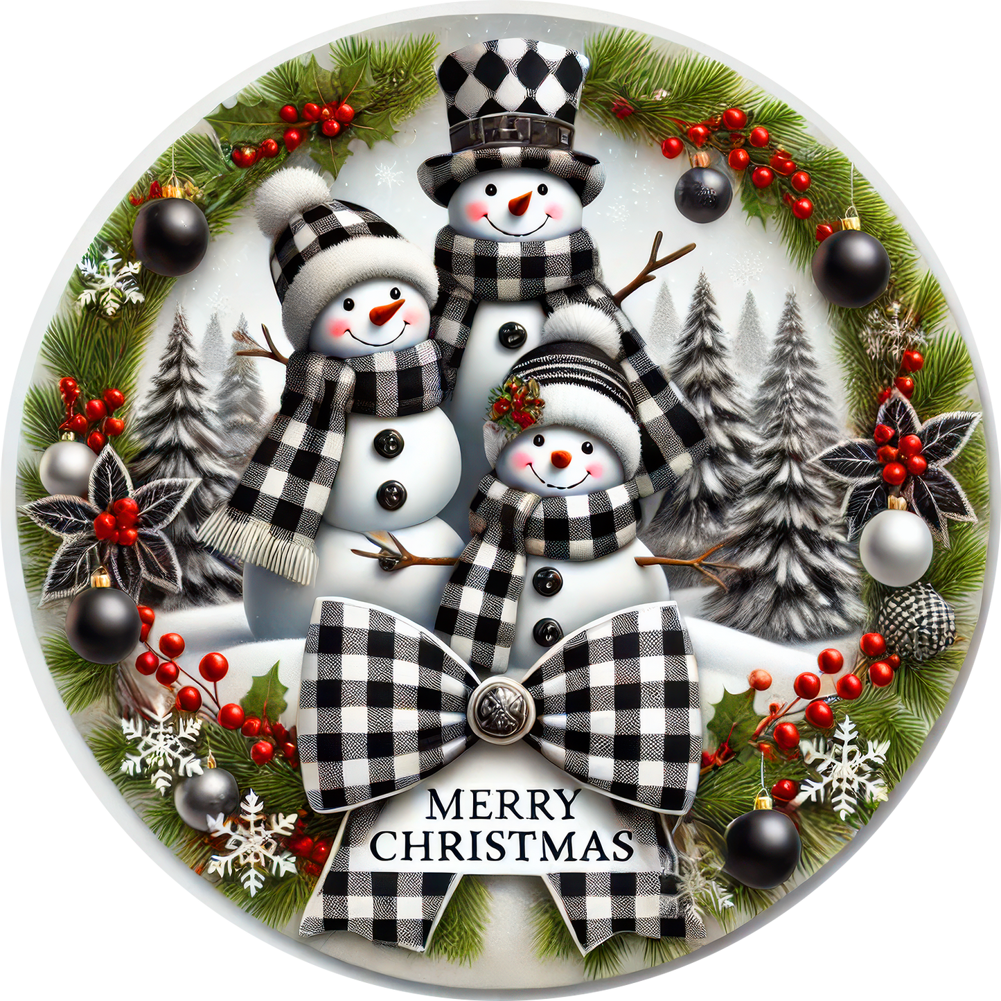 Porcelain Ornament, 3", Single Sided - Misc