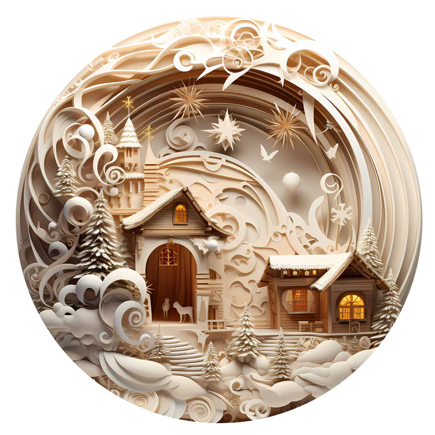 Dual Sided Christmas Ornament