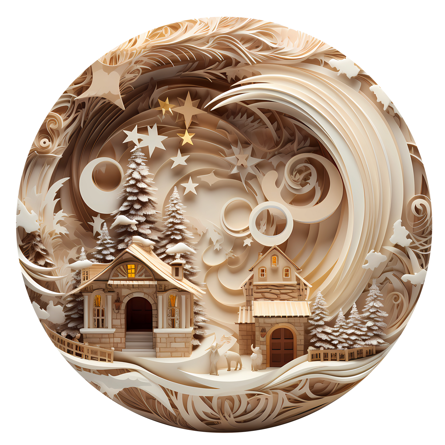 Dual Sided Christmas Ornament