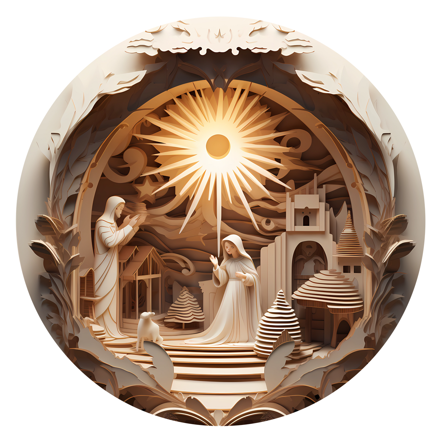 Dual Sided Christmas Ornament