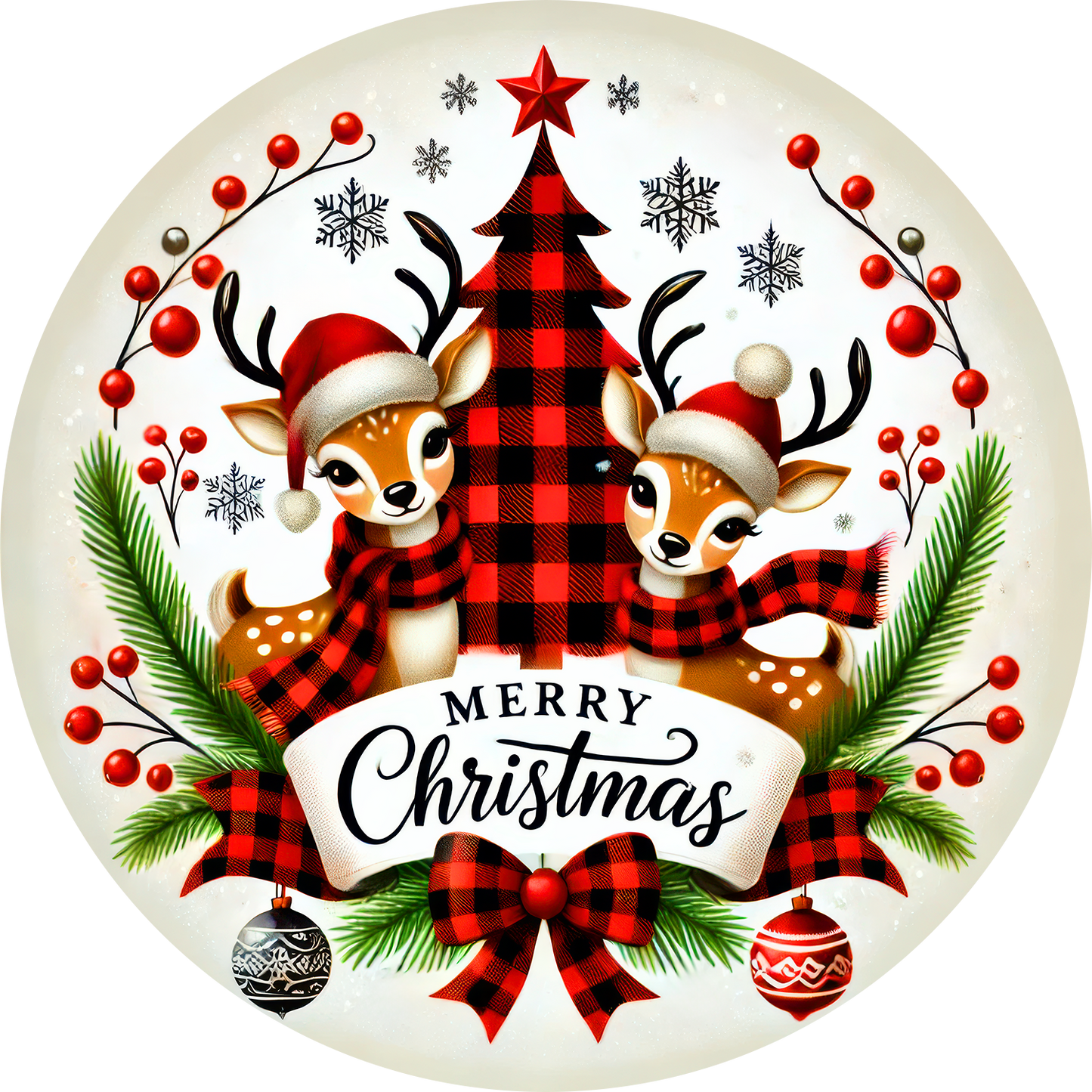 Dual Sided Christmas Ornament