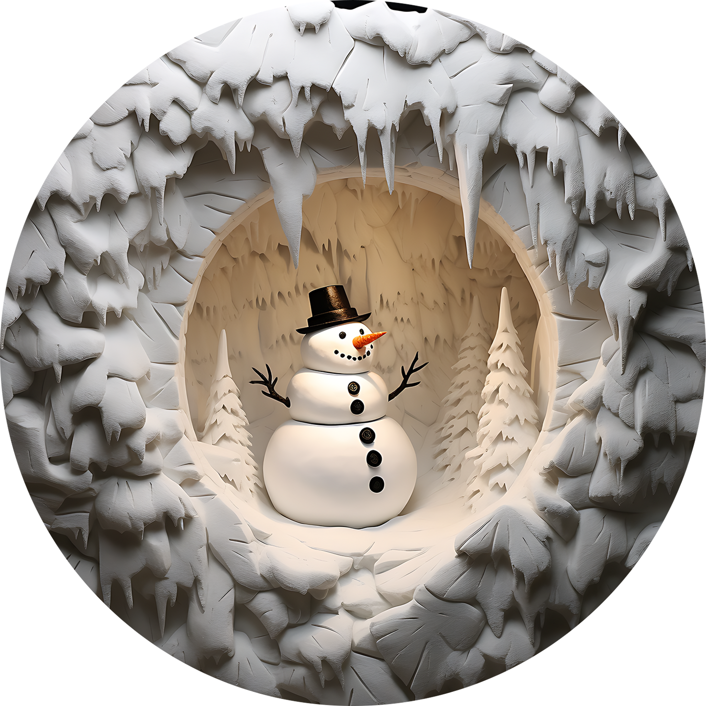 Porcelain Ornament, 3", Single Sided - Misc