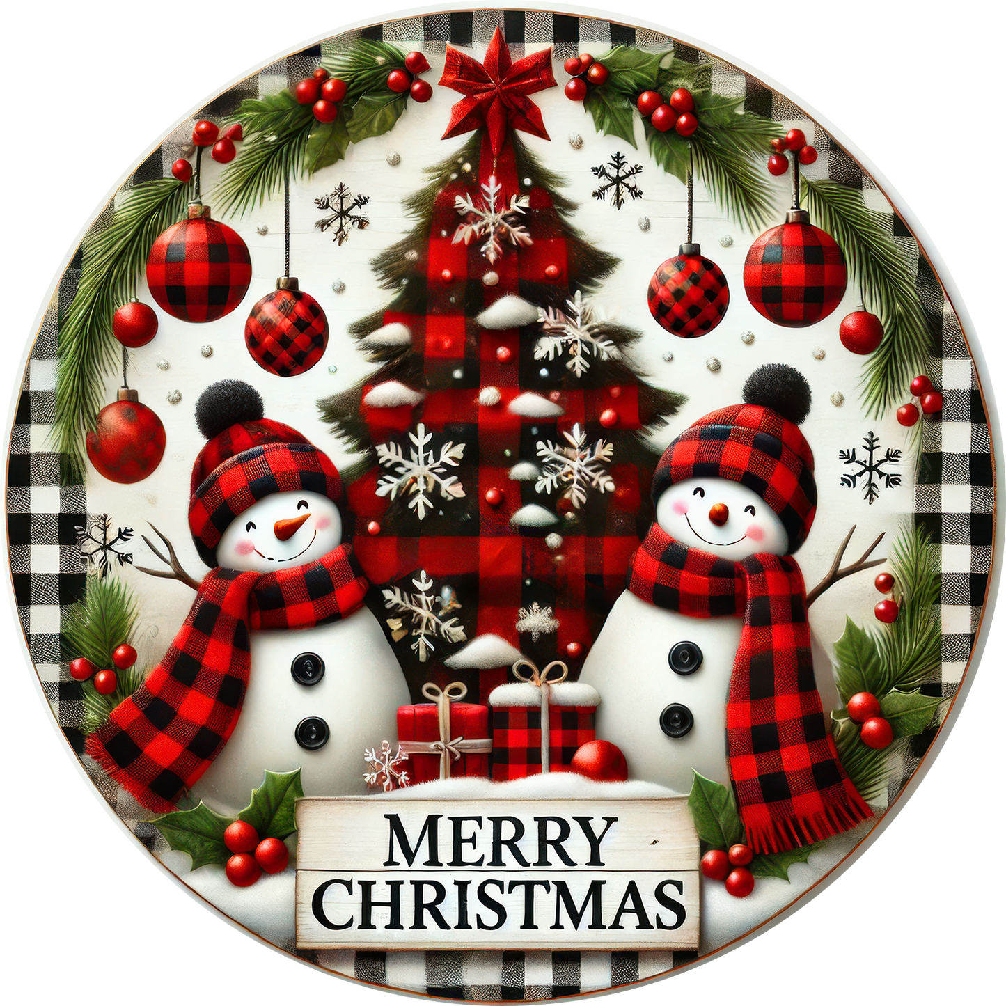 Porcelain Ornament, 3", Single Sided - Misc