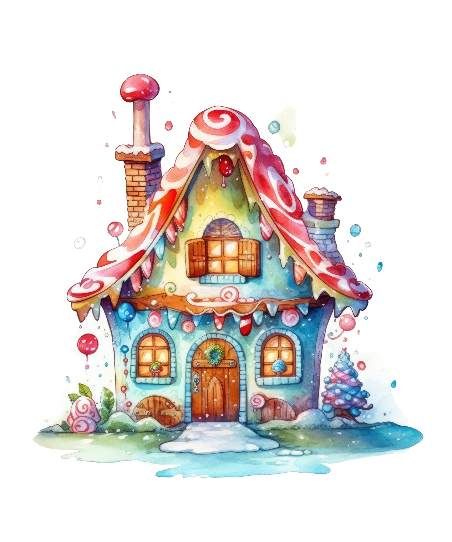 Decorative Square Ceramic Tile Coaster Set