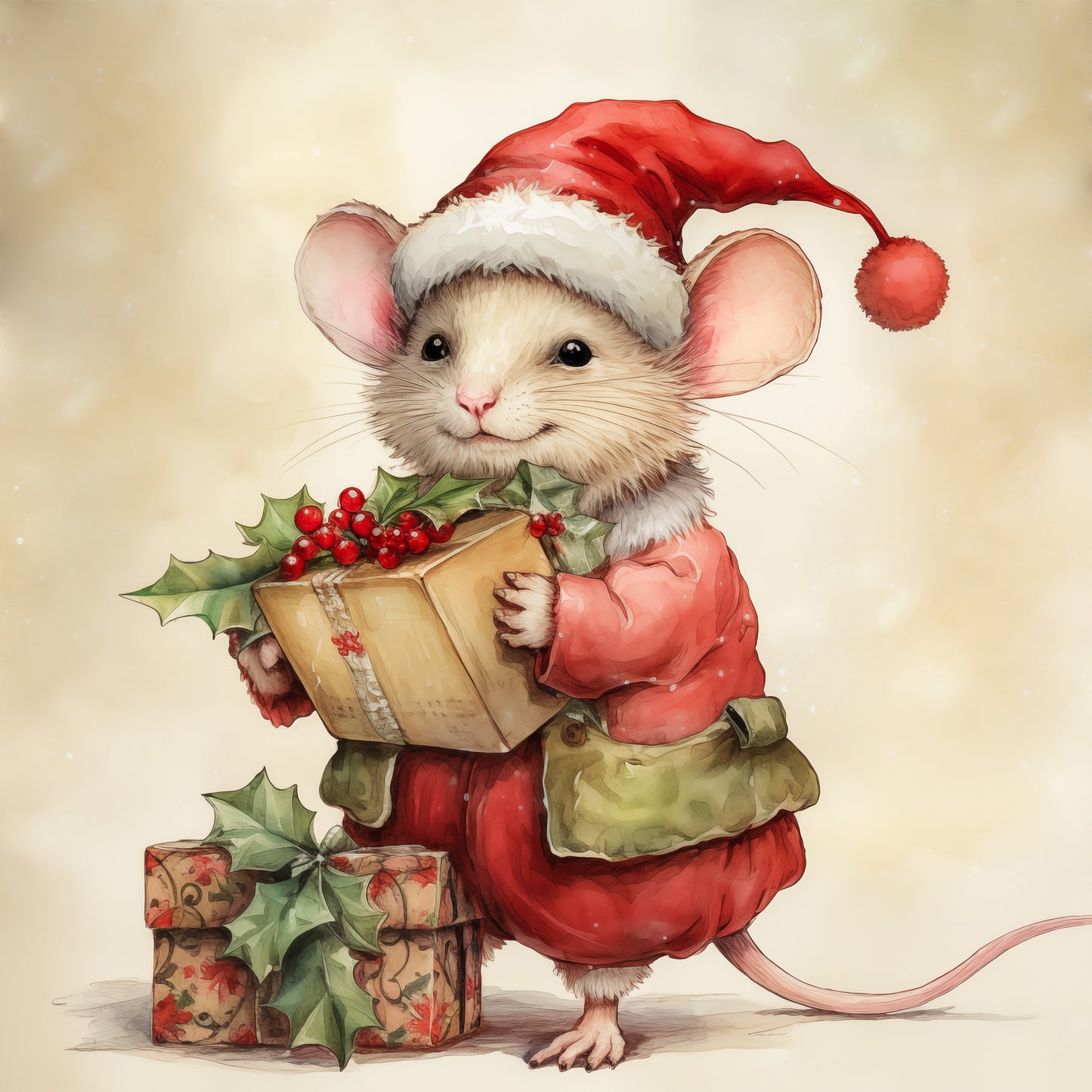 Decorative Square Ceramic Tile Coaster Set