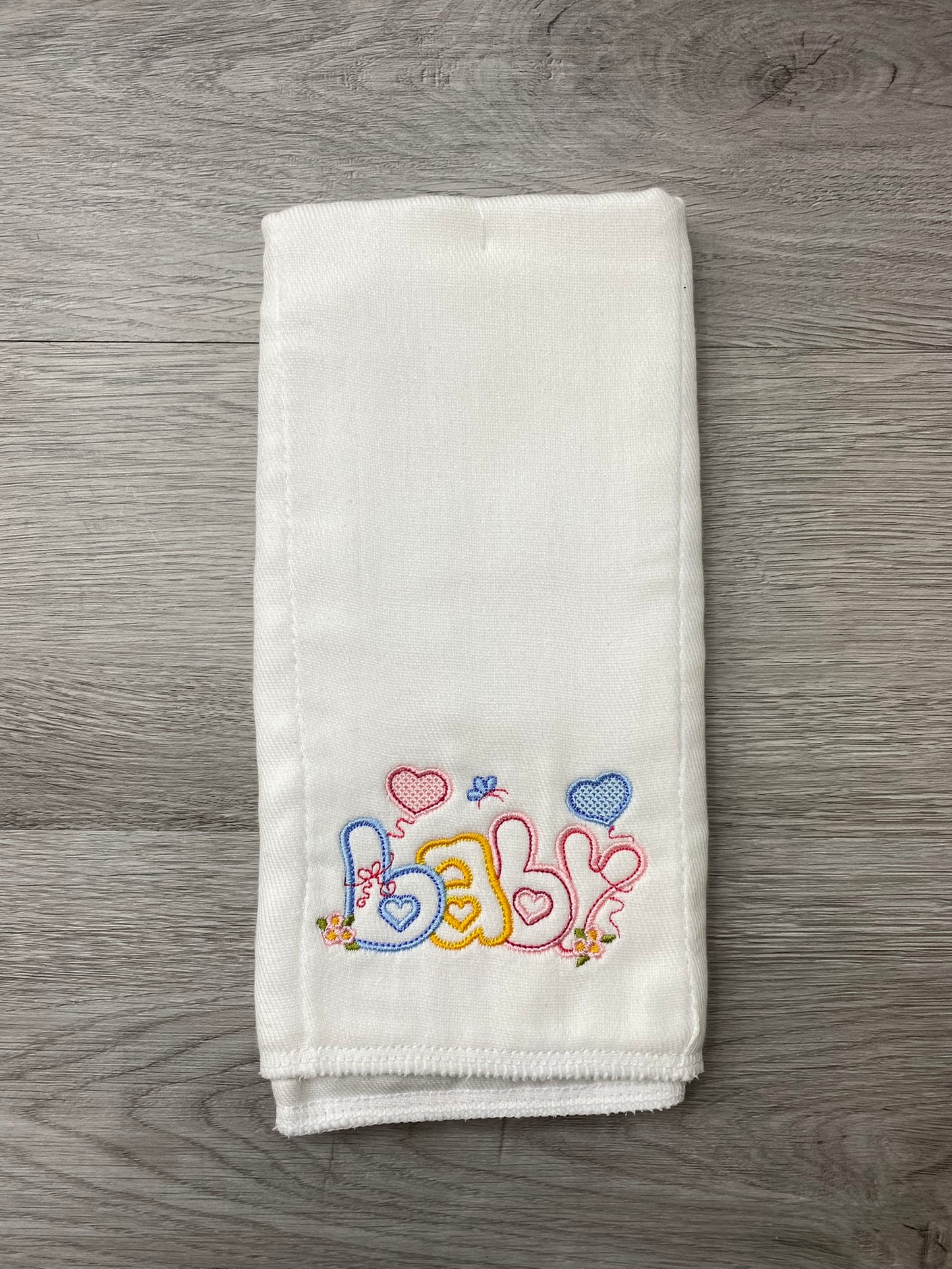Embroidered Burp Cloth