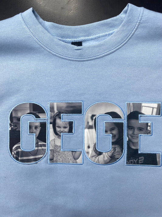 Custom Embroidered & Sublimated "GeGe" Sweatshirt