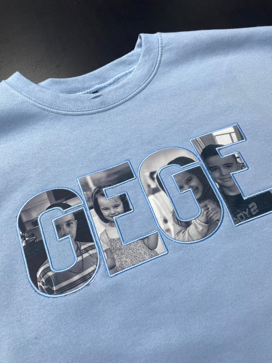 Custom Embroidered & Sublimated "GeGe" Sweatshirt