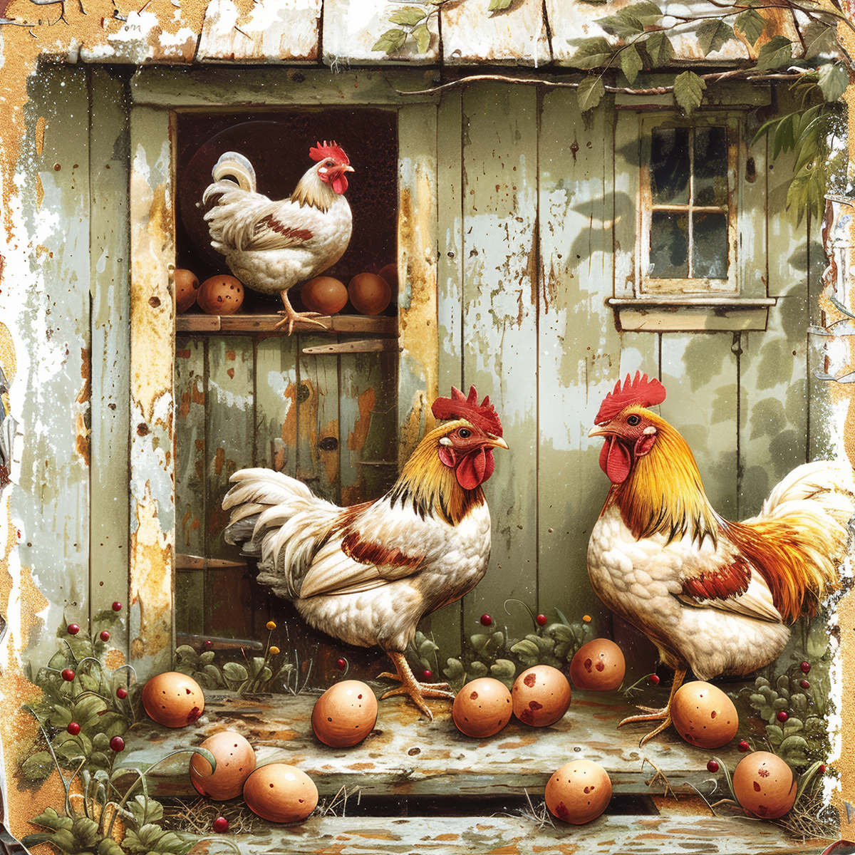 Decorative Square Ceramic Tile Coaster Set