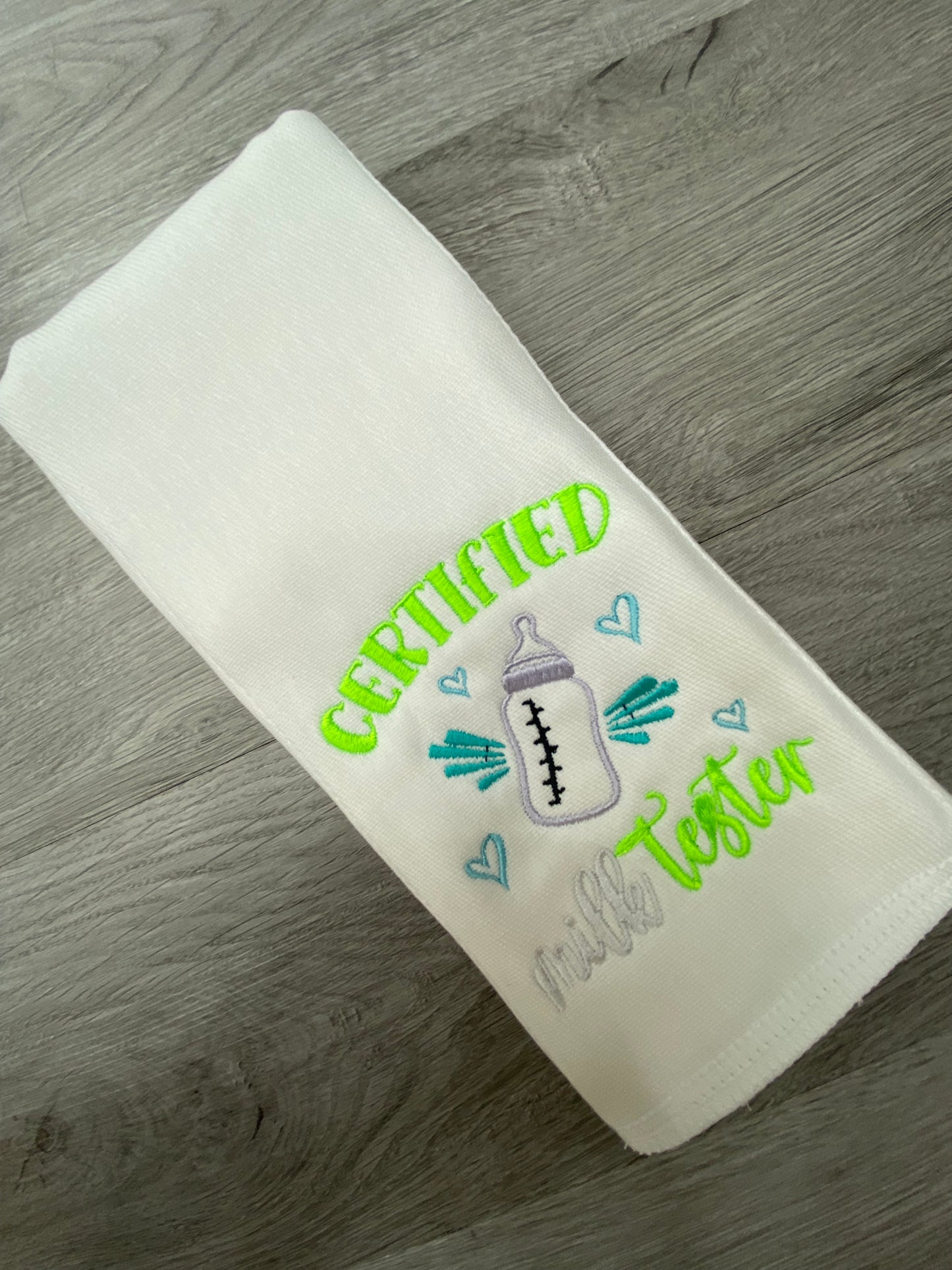 Embroidered Burp Cloth