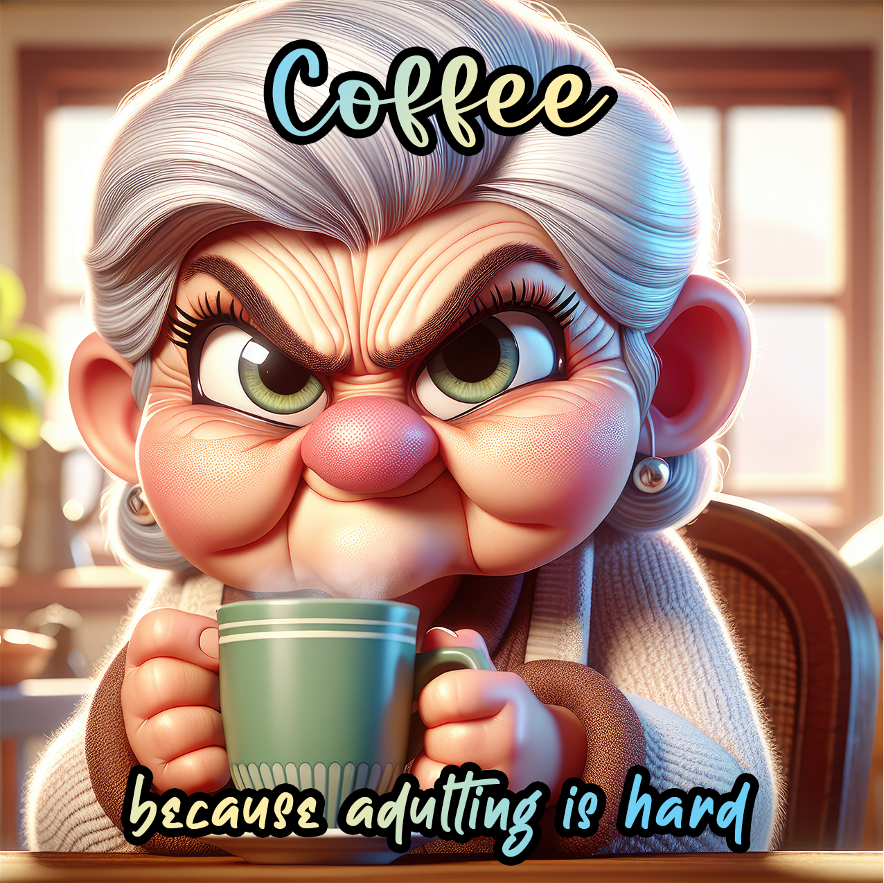 Decorative Square Ceramic Tile Coaster Set